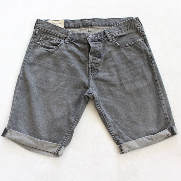 Abercrombie Fitch Mens Denim Shorts 34 